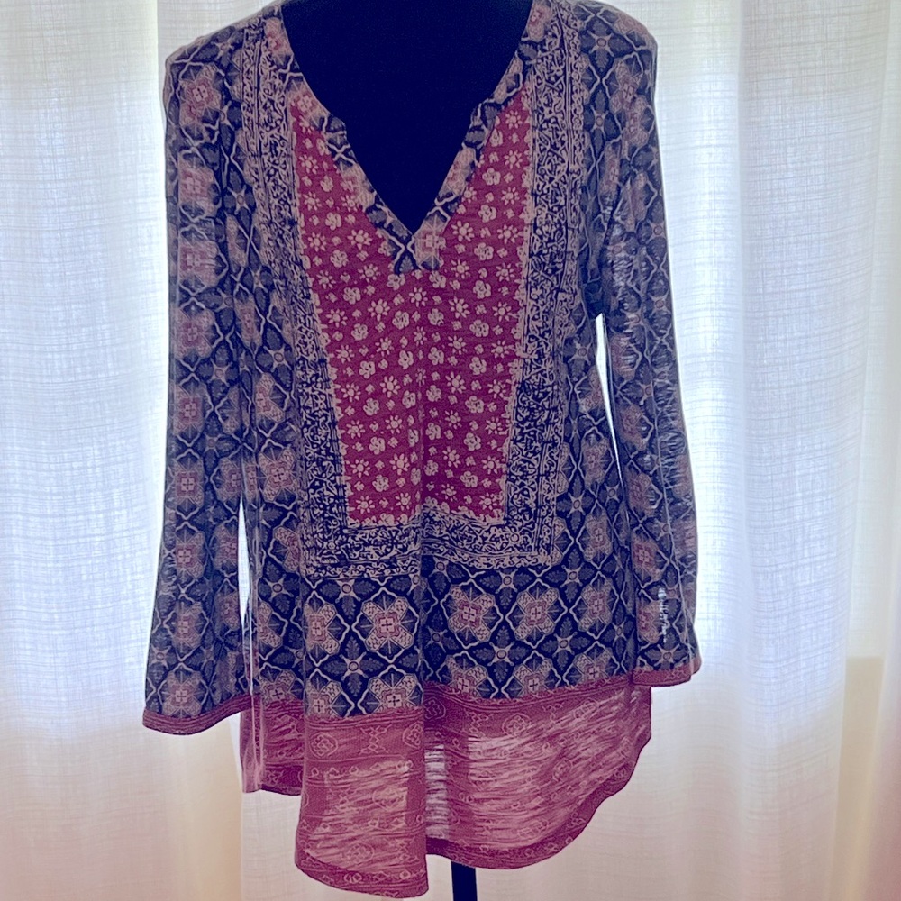 Lucky Brand long sleeve tunic top sizes